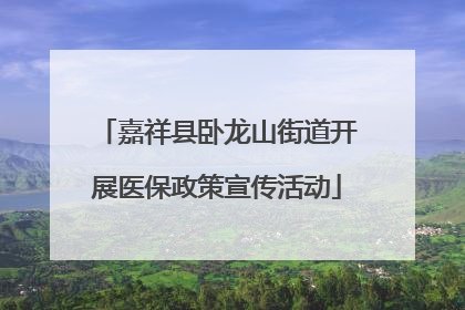 嘉祥县卧龙山街道开展医保政策宣传活动