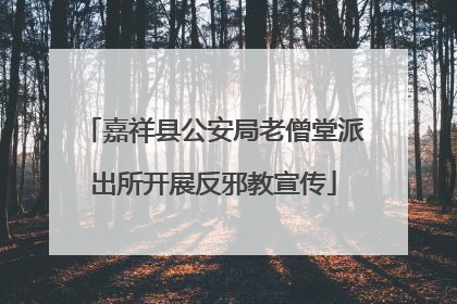 嘉祥县公安局老僧堂派出所开展反邪教宣传
