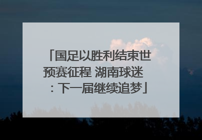 国足以胜利结束世预赛征程 湖南球迷：下一届继续追梦