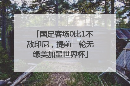 国足客场0比1不敌印尼，提前一轮无缘美加墨世界杯
