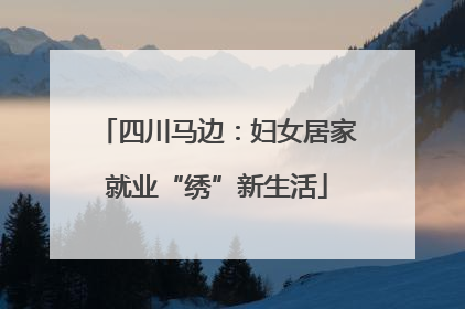 四川马边：妇女居家就业“绣”新生活