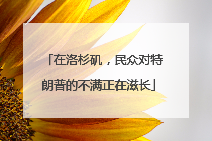 在洛杉矶，民众对特朗普的不满正在滋长