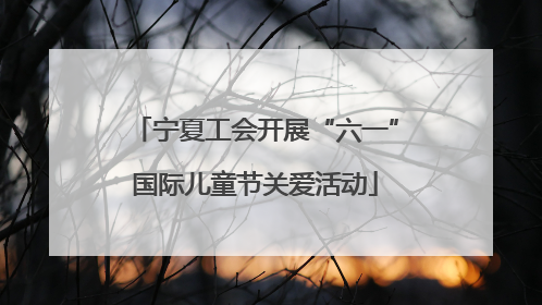 宁夏工会开展“六一”国际儿童节关爱活动