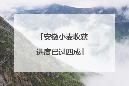 安徽小麦收获进度已过四成