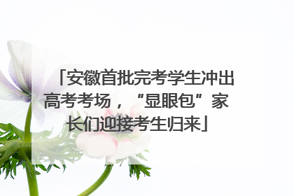 安徽首批完考学生冲出高考考场，“显眼包”家长们迎接考生归来