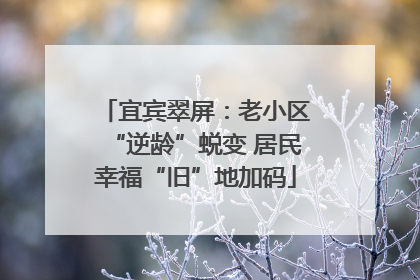 宜宾翠屏：老小区“逆龄”蜕变 居民幸福“旧”地加码