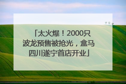 太火爆！2000只波龙预售被抢光，盒马四川遂宁首店开业