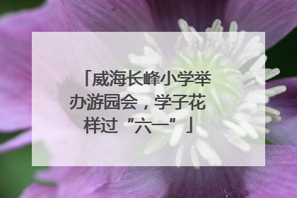 威海长峰小学举办游园会，学子花样过“六一”