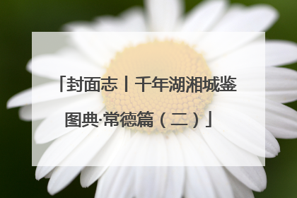 封面志丨千年湖湘城鉴图典·常德篇（二）
