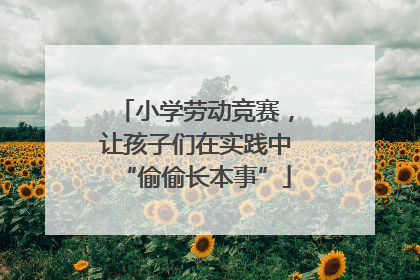 小学劳动竞赛，让孩子们在实践中“偷偷长本事”