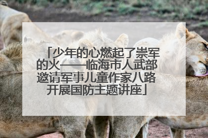 少年的心燃起了崇军的火——临海市人武部邀请军事儿童作家八路开展国防主题讲座
