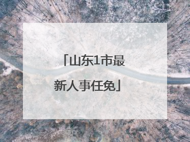 山东1市最新人事任免