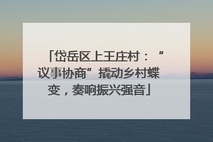 岱岳区上王庄村：“议事协商”撬动乡村蝶变，奏响振兴强音
