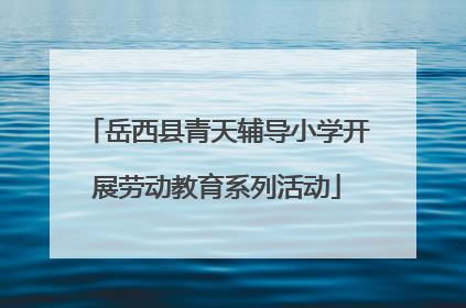 岳西县青天辅导小学开展劳动教育系列活动