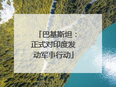 巴基斯坦：正式对印度发动军事行动