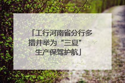 工行河南省分行多措并举为“三夏” 生产保驾护航