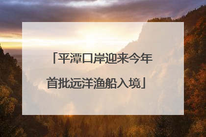 平潭口岸迎来今年首批远洋渔船入境