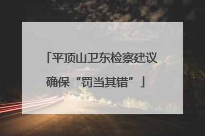 平顶山卫东检察建议确保“罚当其错”