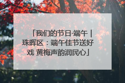 我们的节日·端午｜珠晖区：端午佳节送好戏 黄梅声韵润民心