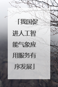 我国促进人工智能气象应用服务有序发展