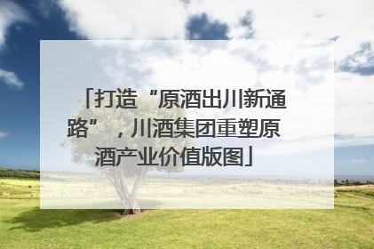 打造“原酒出川新通路”，川酒集团重塑原酒产业价值版图