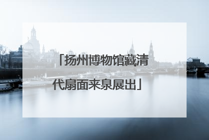 扬州博物馆藏清代扇面来泉展出