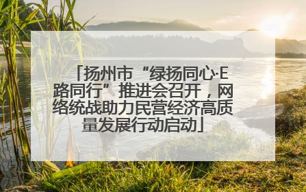 扬州市“绿扬同心·E路同行”推进会召开，网络统战助力民营经济高质量发展行动启动