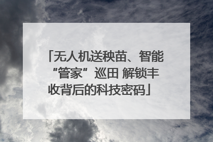 无人机送秧苗、智能“管家”巡田 解锁丰收背后的科技密码