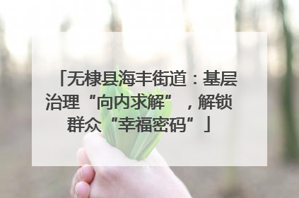 无棣县海丰街道：基层治理“向内求解”，解锁群众“幸福密码”