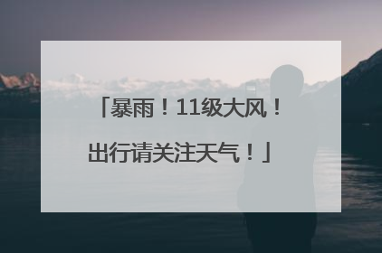 暴雨！11级大风！出行请关注天气！