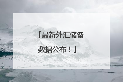 最新外汇储备数据公布！
