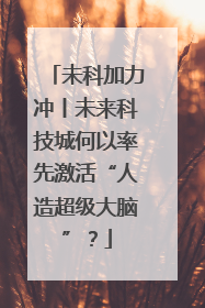 未科加力冲丨未来科技城何以率先激活“人造超级大脑”？