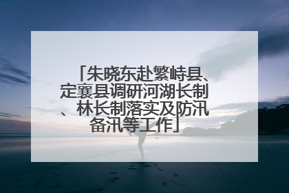 朱晓东赴繁峙县、定襄县调研河湖长制、林长制落实及防汛备汛等工作