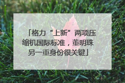 格力“上新”两项压缩机国际标准，董明珠另一重身份很关键