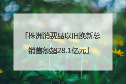 株洲消费品以旧换新总销售额超28.1亿元