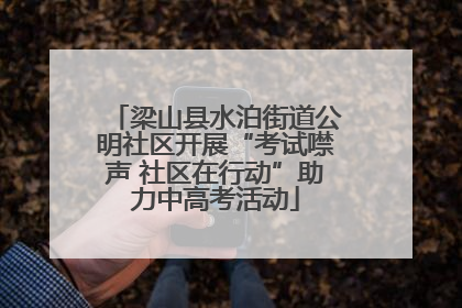 梁山县水泊街道公明社区开展“考试噤声 社区在行动”助力中高考活动