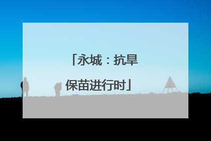 永城：抗旱保苗进行时