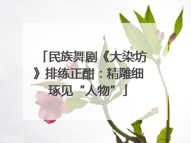 民族舞剧《大染坊》排练正酣：精雕细琢见“人物”