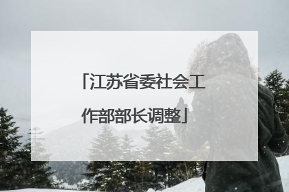 江苏省委社会工作部部长调整