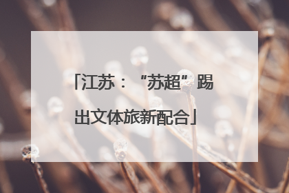 江苏：“苏超”踢出文体旅新配合