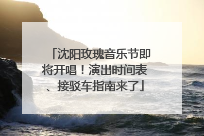 沈阳玫瑰音乐节即将开唱！演出时间表、接驳车指南来了