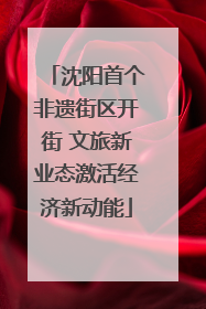 沈阳首个非遗街区开街 文旅新业态激活经济新动能