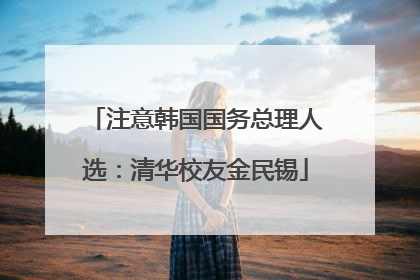 注意韩国国务总理人选：清华校友金民锡