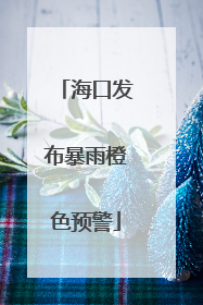 海口发布暴雨橙色预警