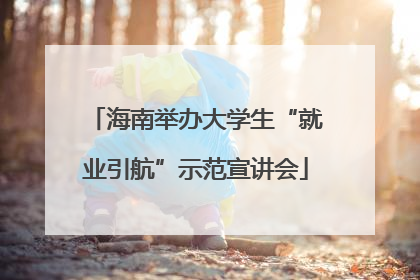 海南举办大学生“就业引航”示范宣讲会