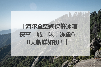 海尔全空间保鲜冰箱探享一城一味，冻鱼60天新鲜如初！