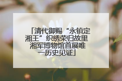 清代御赐“永镇定湘王”织绣荣归故里 湘军博物馆首展唯一历史见证
