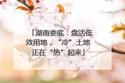 湖南娄底：盘活低效用地，“冷”土地正在“热”起来