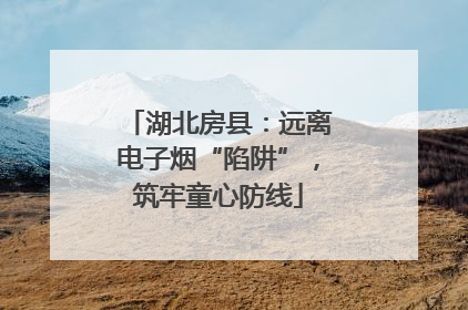 湖北房县：远离电子烟“陷阱”，筑牢童心防线