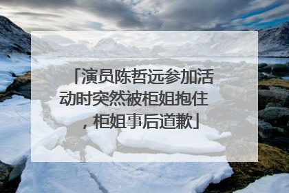演员陈哲远参加活动时突然被柜姐抱住，柜姐事后道歉